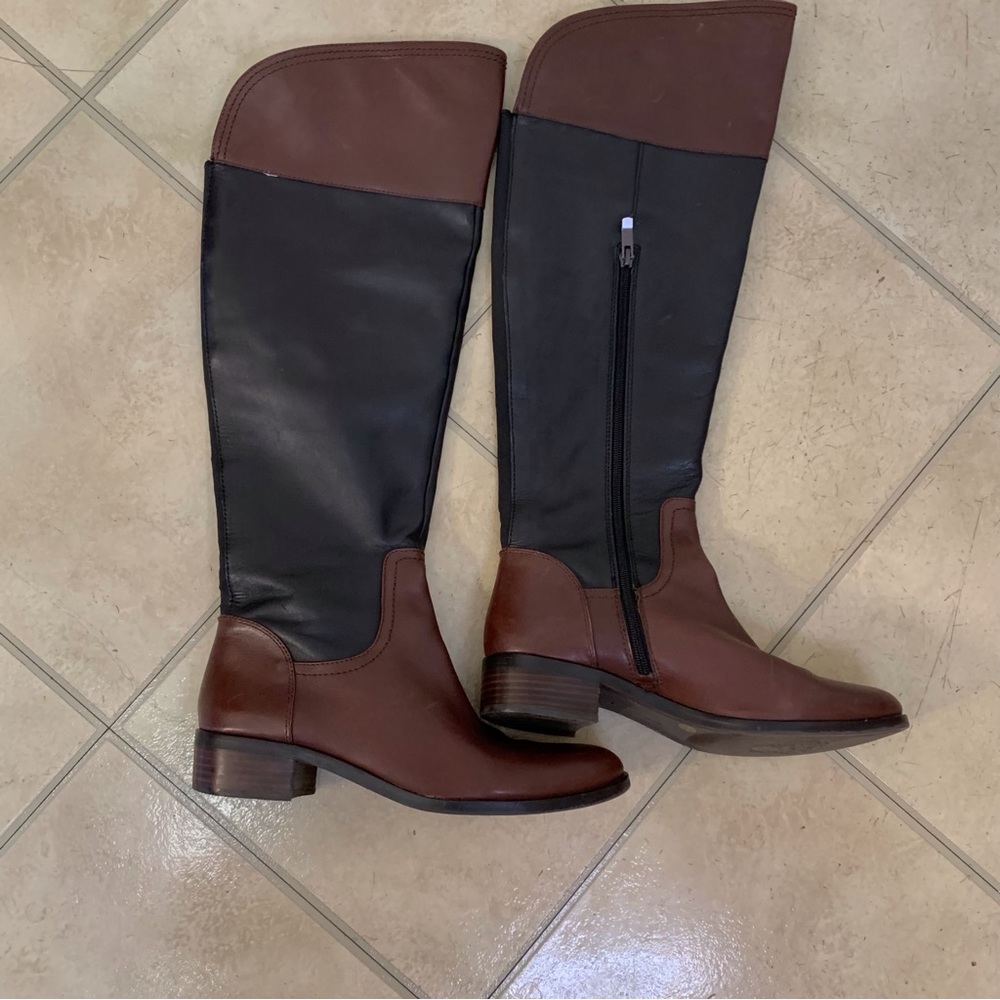- Vince Camuto two tone riding boots, size 9M